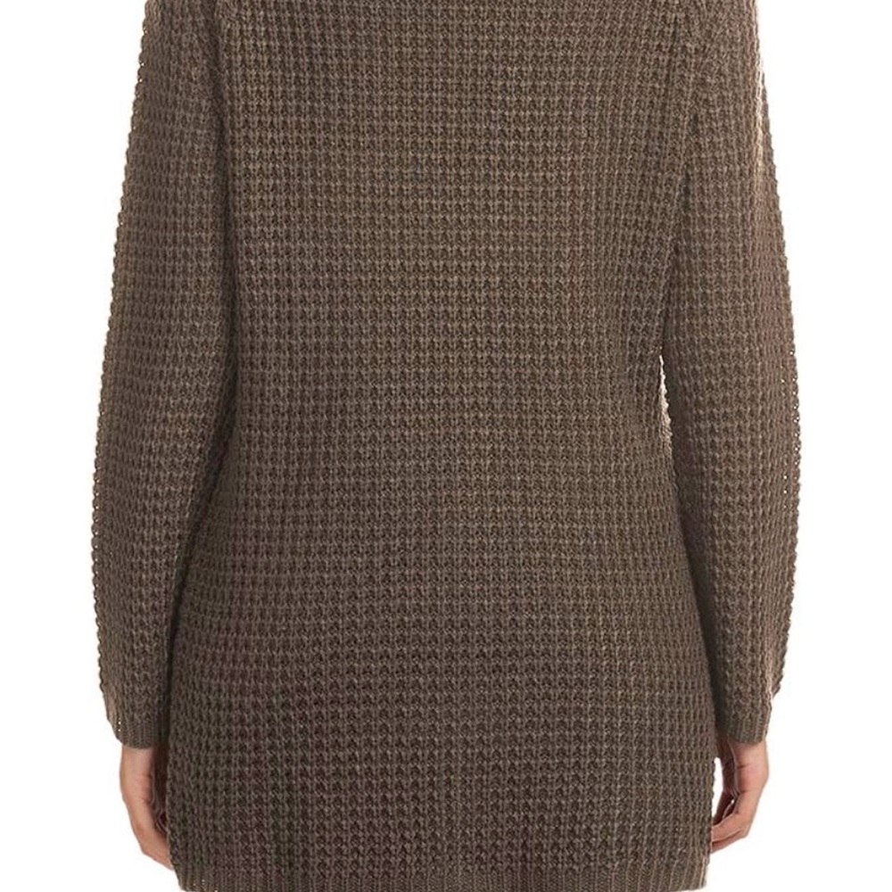 Brown Asymmetrical Button Sweater - image 5